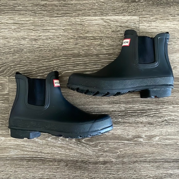 Hunter Shoes - Hunter Original Waterproof Chelsea Rain Booties Boots Shoes Short Ankle Black 7